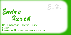 endre hurth business card